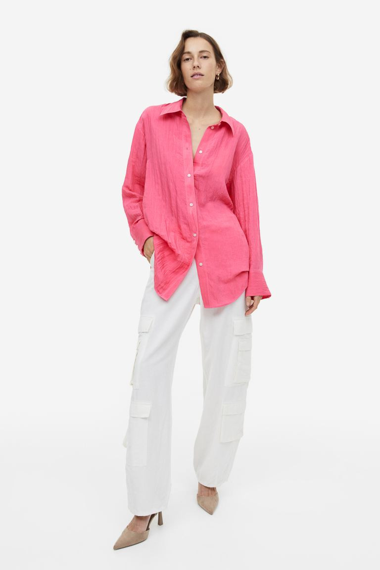 Crinkled Chiffon Shirt | H&M (US + CA)