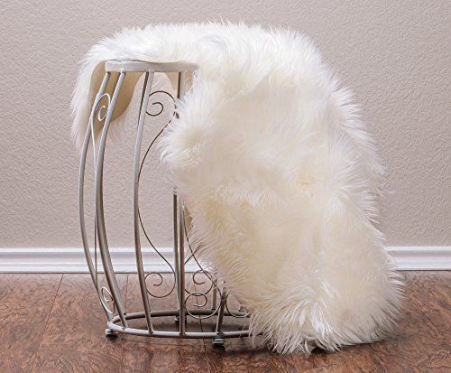Chanasya Super Soft Faux Fur Fake Sheepskin White Sofa Couch Stool Casper Vanity Chair Cover Rug / S | Amazon (US)