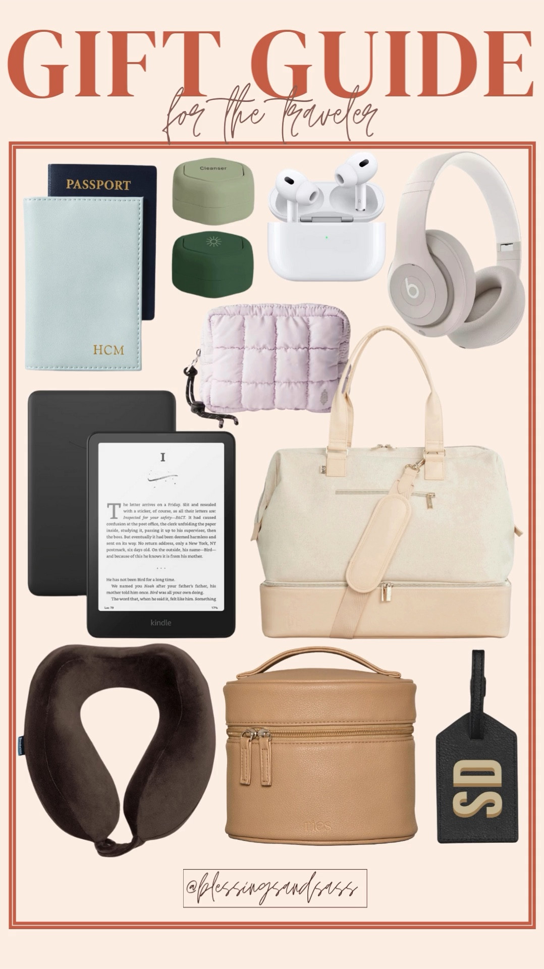 Gift Guide for the Traveler! 

Gift guide, holiday gift guide, gifts for the hostess, gifts for the traveler, travel, airport, road trip, travel essentials, travel finds, holidays, Christmas, Christmas gift ideas, passport holder, Amazon kindle, paperwhite, neck pillow, makeup travel bag, luggage tag, duffle bag, headphones, AirPods 


#LTKGiftGuide #LTKHoliday #LTKTravel