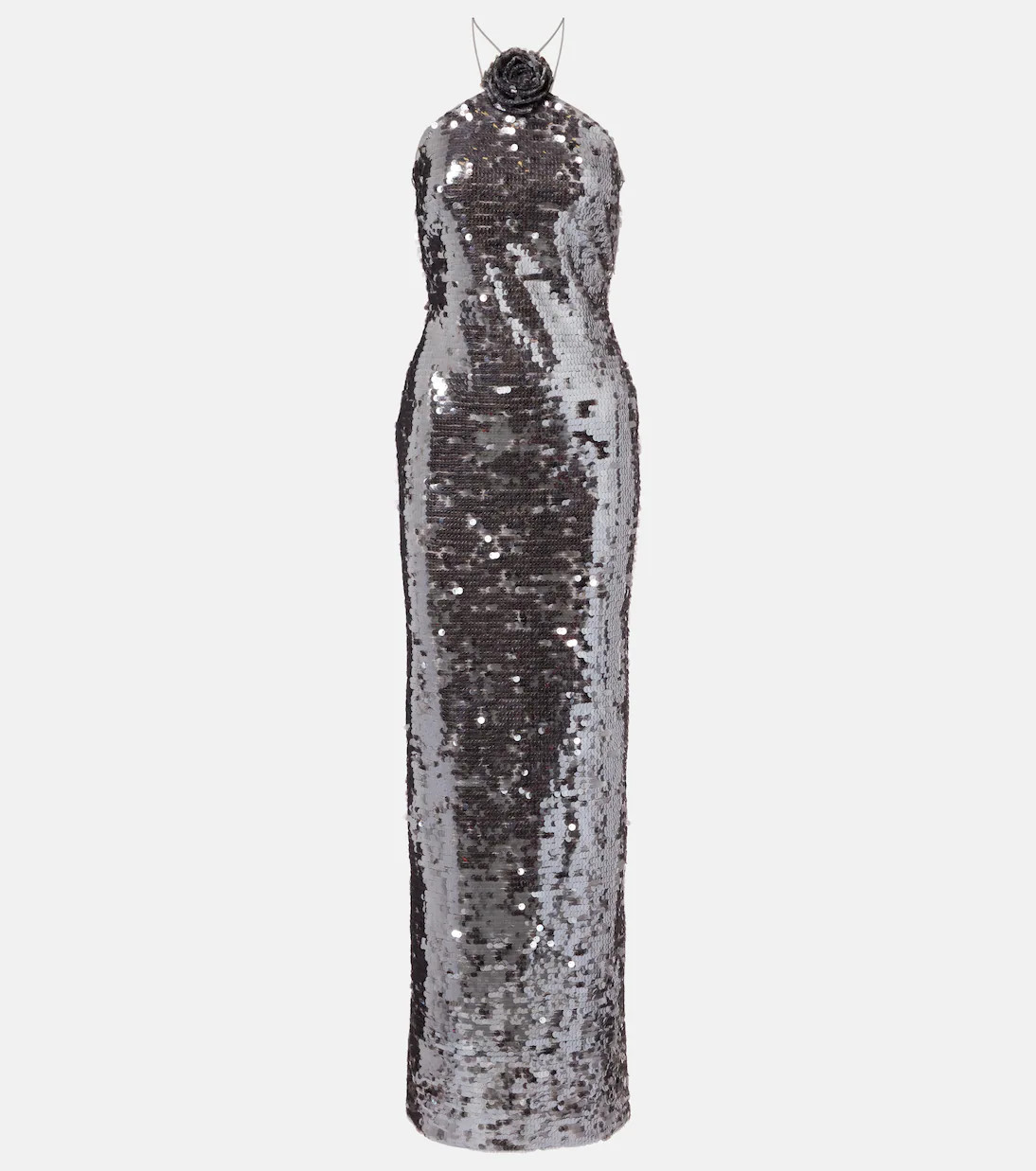 Floral-appliqu\u00e9 sequined gown | Mytheresa (UK)