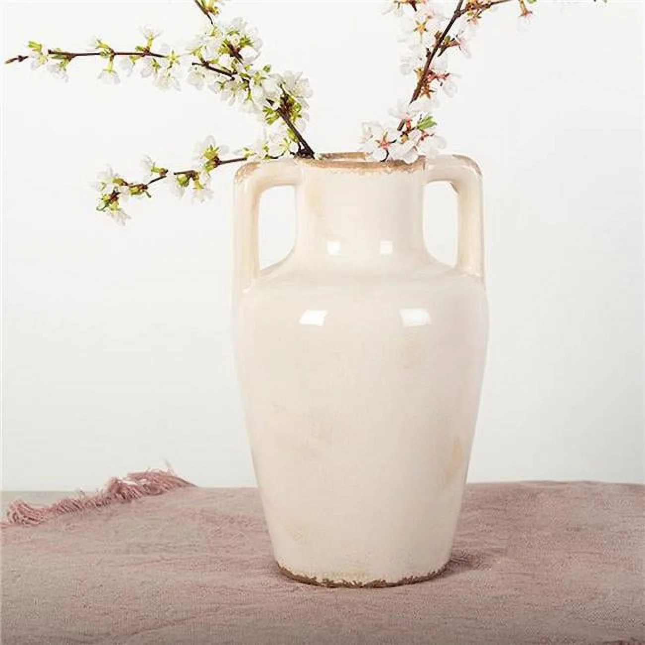 Forpost FP-ECX-091 Antique White Two Handled Ceramic Vase | Walmart (US)