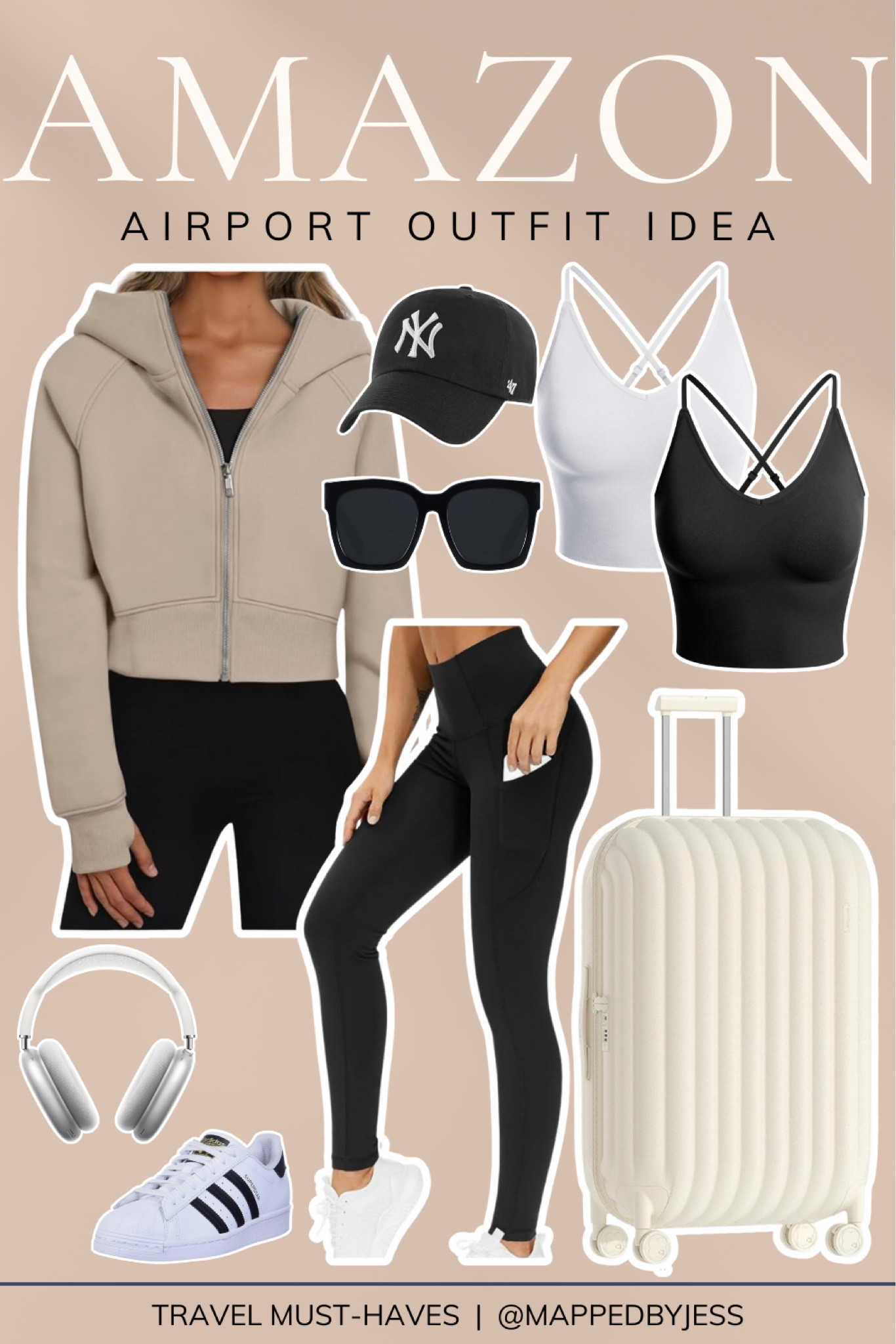 Wondering what to wear at the airport or on the plane? This cute and comfortable airport outfit idea from Amazon is perfect for you! ✈️

[neutral outfit, comfortable outfit for plane, tan cardigan, khaki cardigan, beige cardigan, light brown cardigan, camel cardigan, black leggings, white workout top, black workout top, tan carry on suitcase, stylish travel day outfit, amazon fashion, amazon influencer, found it on amazon, amazon travel essentials, amazon travel favorites, amazon travel finds, simple outfit idea for traveling, road trip outfit idea, black and white outfit, black white and tan outfit, black and camel, 2023 fall outfit idea, amazon fall finds 2023, tan pullover, khaki sweater]

#LTKtravel #LTKeurope #LTKfindsunder50