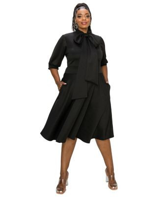 L I V D Plus Size Carina Donna Flare Dress w/ Pockets - Macy's | Macy's