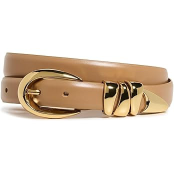Madewell Women's Chunky Metal Leather Belt | Amazon (US)