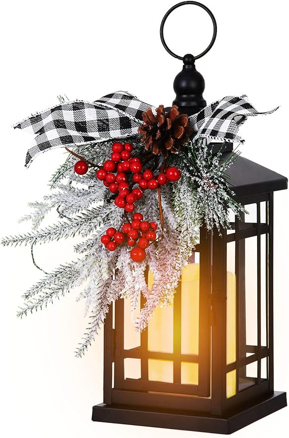 Black Hanging Candle Lantern for Outdoor Patio Indoor Home Table Fireplace Farmhouse Decorations,... | Amazon (US)