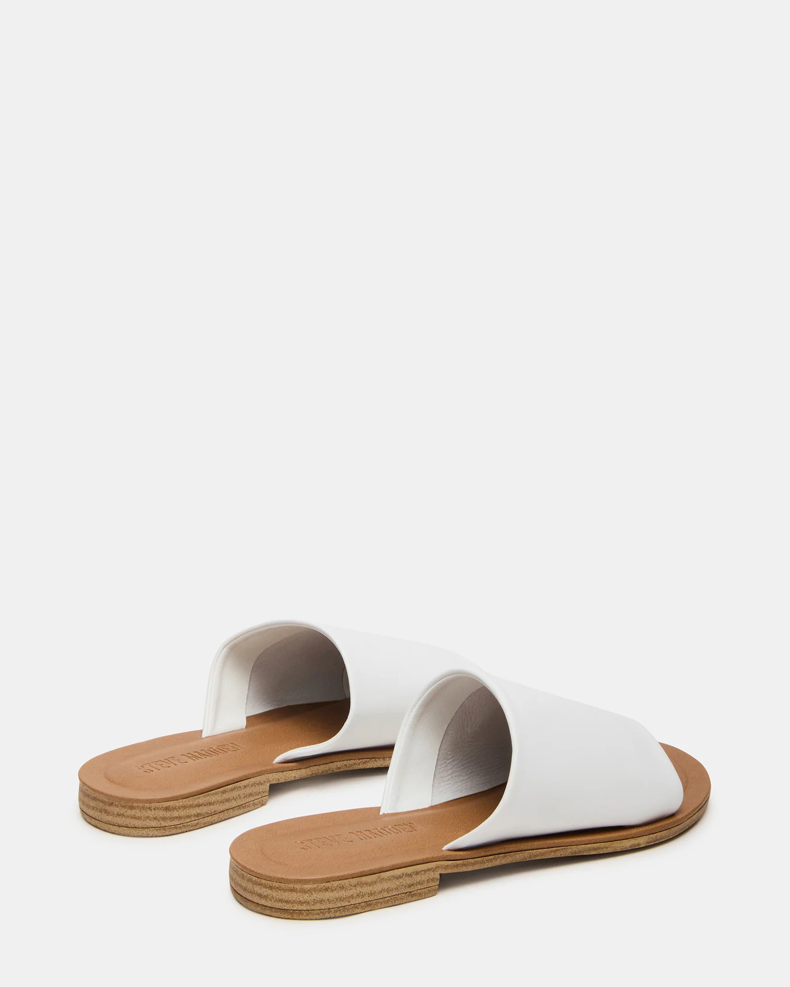 KIPP White Leather Slide Women's Sandal | Steve Madden (US)