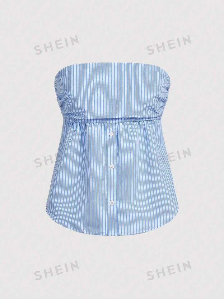 SHEIN MOD Ladies Stripe Front Button Down Cami Top | SHEIN USA | SHEIN