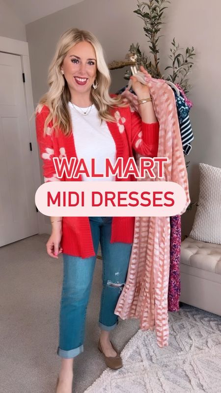 Walmart midi dress, Walmart outfit, Walmart fashion, time and tru, Walmart try on, midi dress, spring dress 

#LTKstyletip #LTKSeasonal #LTKfindsunder50