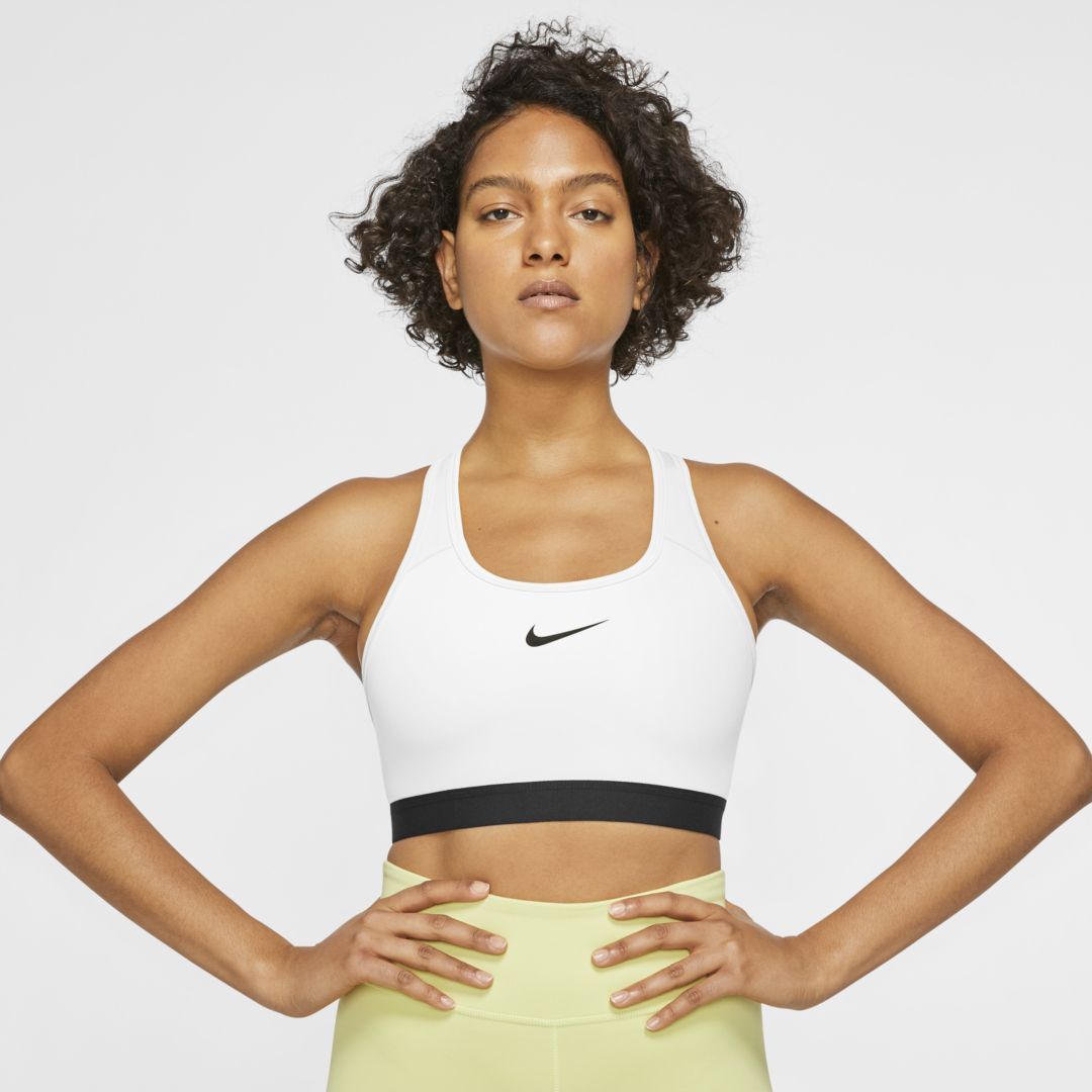 Nike Women's Medium-Support 1-Piece Pad Sports Bra Size S (White/Black) BV3902-100 | Nike (US)