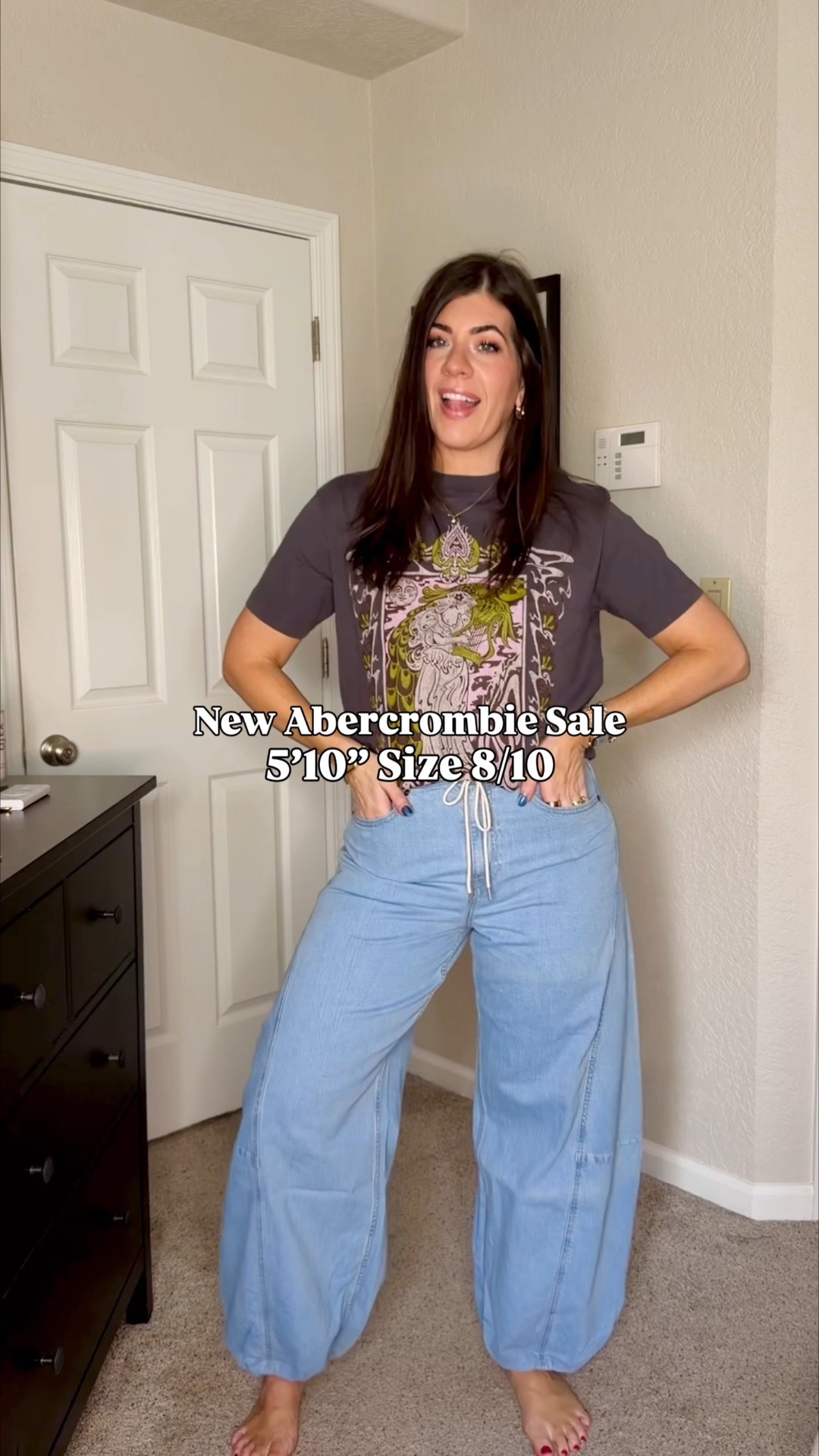 Abercrombie sale code: DENIMAF

In order:
Fleetwood Mac tee: small (size down!)
Wide leg tie waist jeans- 29 curvy LONG
Red dress- medium tall
Black reversible dress- medium tall
Red tank- medium
Lace skort-medium
Polka Dow dress- medium regular (has a built in bra)
Mesh multiway top- medium
Cut out knee light jeans- 29 xlong curvy
Denim vest- medium
Relaxed straight jeans 29 curvy
Short sleeve cardigan- medium
White stripe jeans- 29 curvy
Black jumpsuit- medium tall 

#LTKTall #LTKMidsize #LTKSaleAlert