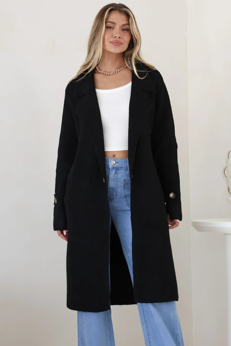 Shop Outerwear: Griffin Cardigan - Black | saltycrush.com | Salty Crush