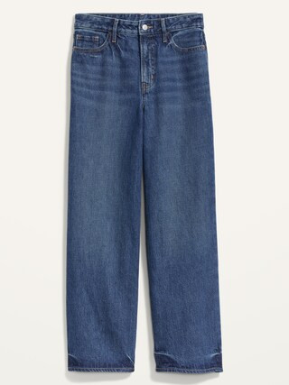 Extra High-Waisted Medium-Wash Cropped Wide-Leg Jeans for Women | Old Navy (US)