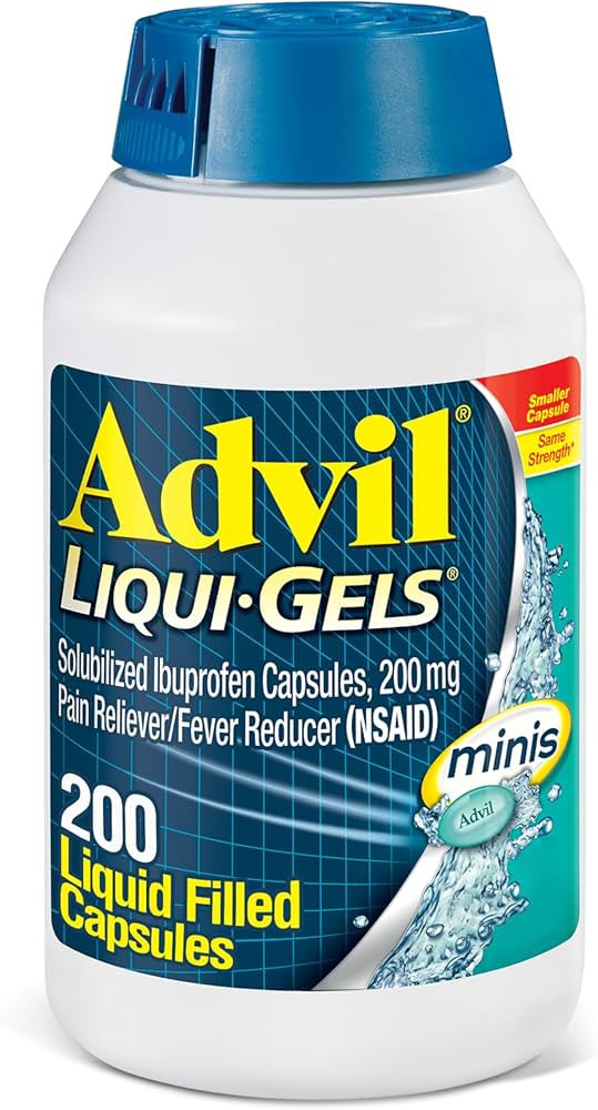 Advil Liqui-Gels minis Pain Reliever and Fever Reducer, Pain Medicine for Adults with Ibuprofen 2... | Amazon (US)