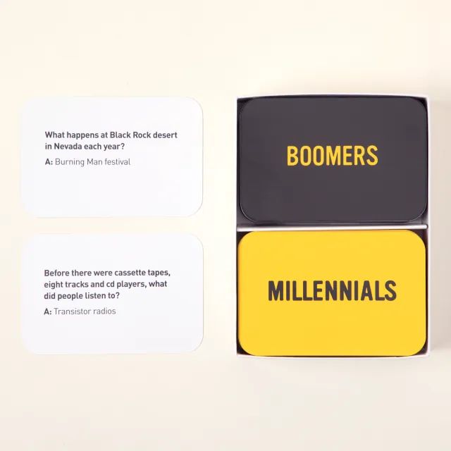 Millennials vs. Boomers Trivia Game | UncommonGoods