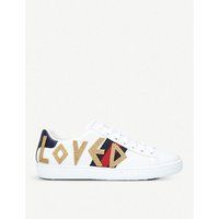 Gucci Women's White New Ace Embroidered Leather Trainers, Size: EUR 39 / 6 UK WOMEN | Selfridges