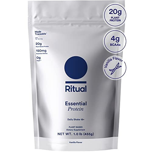Ritual 18+ Vegan Protein Powder with BCAA: 20g Organic Pea Protein from Regenerative Farms in USA... | Amazon (US)