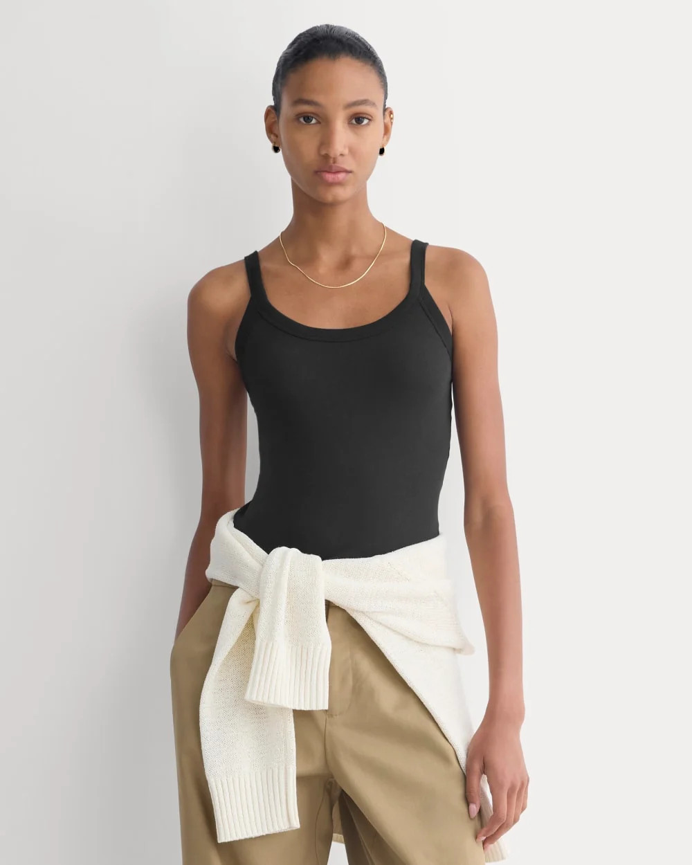 RetroSoft U-Neck Tank | Black | Everlane