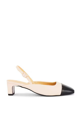 Lindy Bicolor Pumps in Cream & Black | Revolve Clothing (Global)