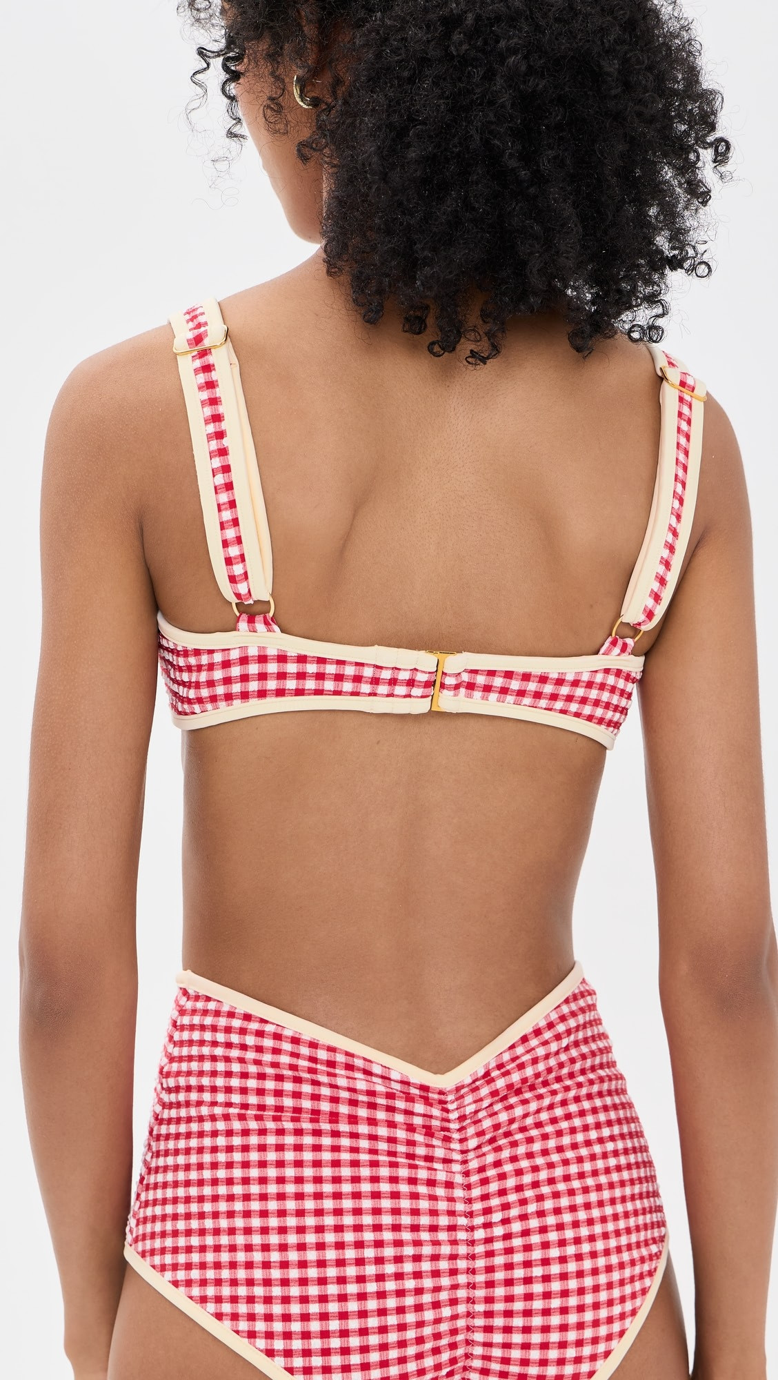 Montce Micro Gingham Romy Binded Bikini Top | Shopbop | Shopbop