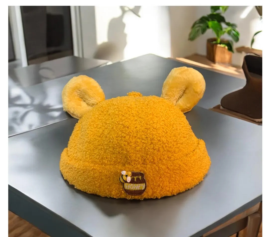 Winnie the Pooh Inspired Docker Brimless Hat With Honey Pot and Bumble Bee. - Etsy | Etsy (US)