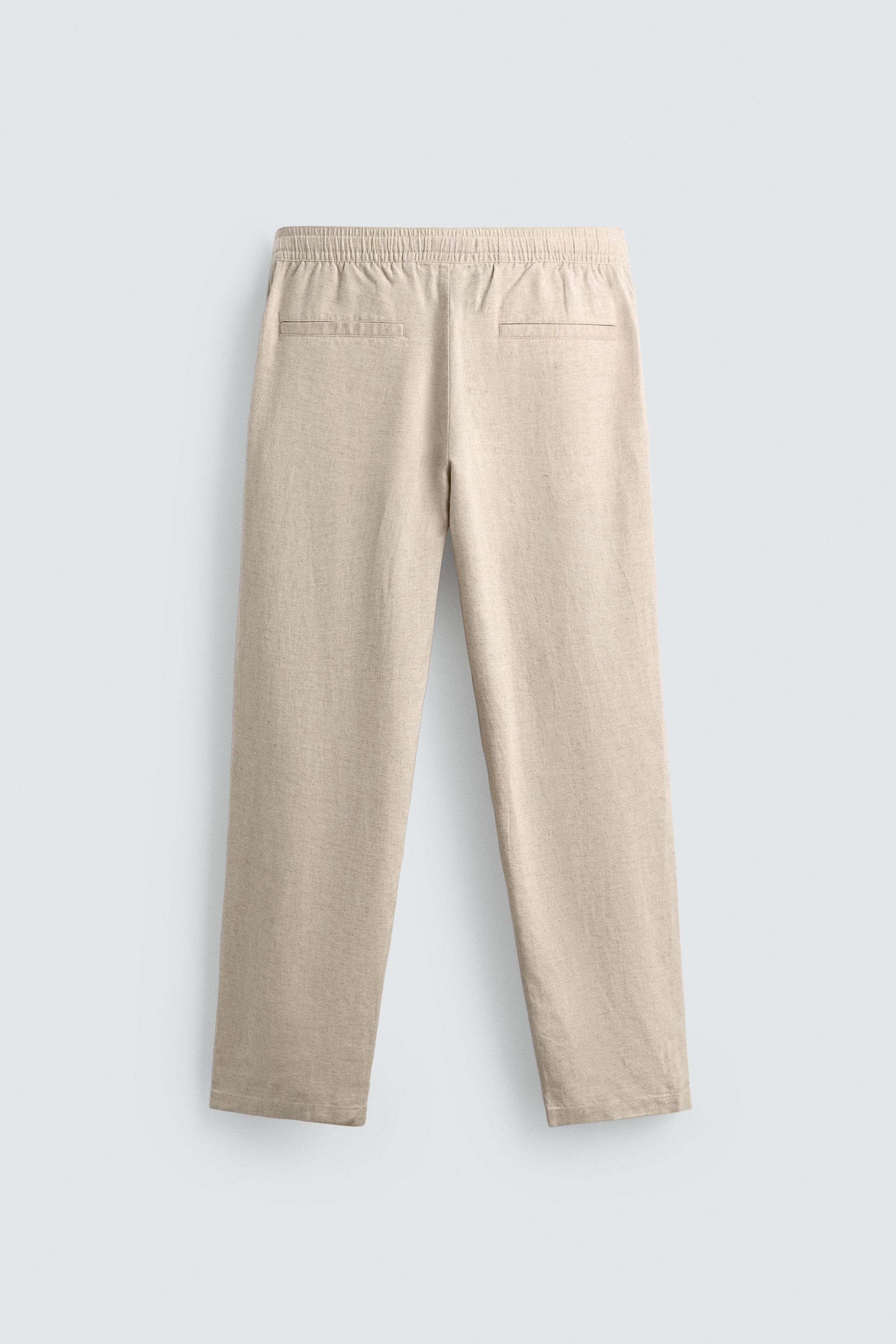 RELAXED FIT COTTON - LINEN PANTS | Zara US