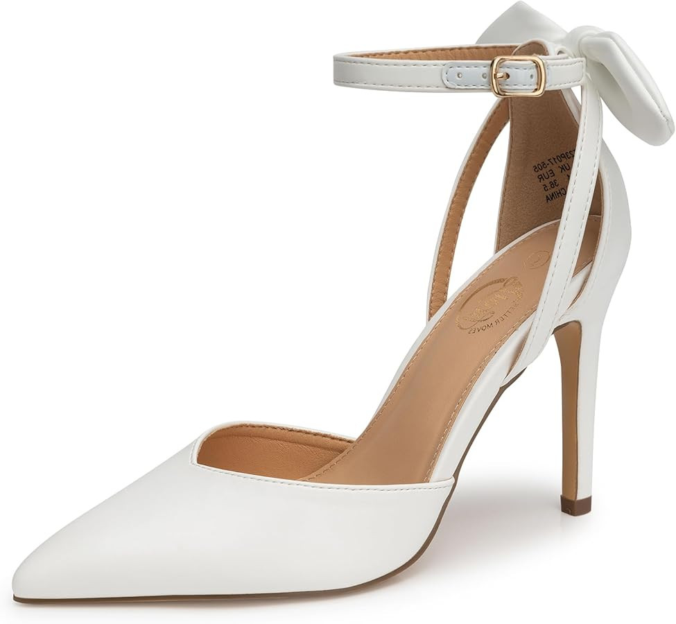 Trary Heels for Women Closed Pointed Toe Heels Women's Pumps Stiletto High Heels with Bow Knot Co... | Amazon (US)