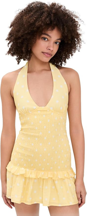 Seven Wonders Women's Fleur Shirred Halter Mini Dress | Amazon (US)