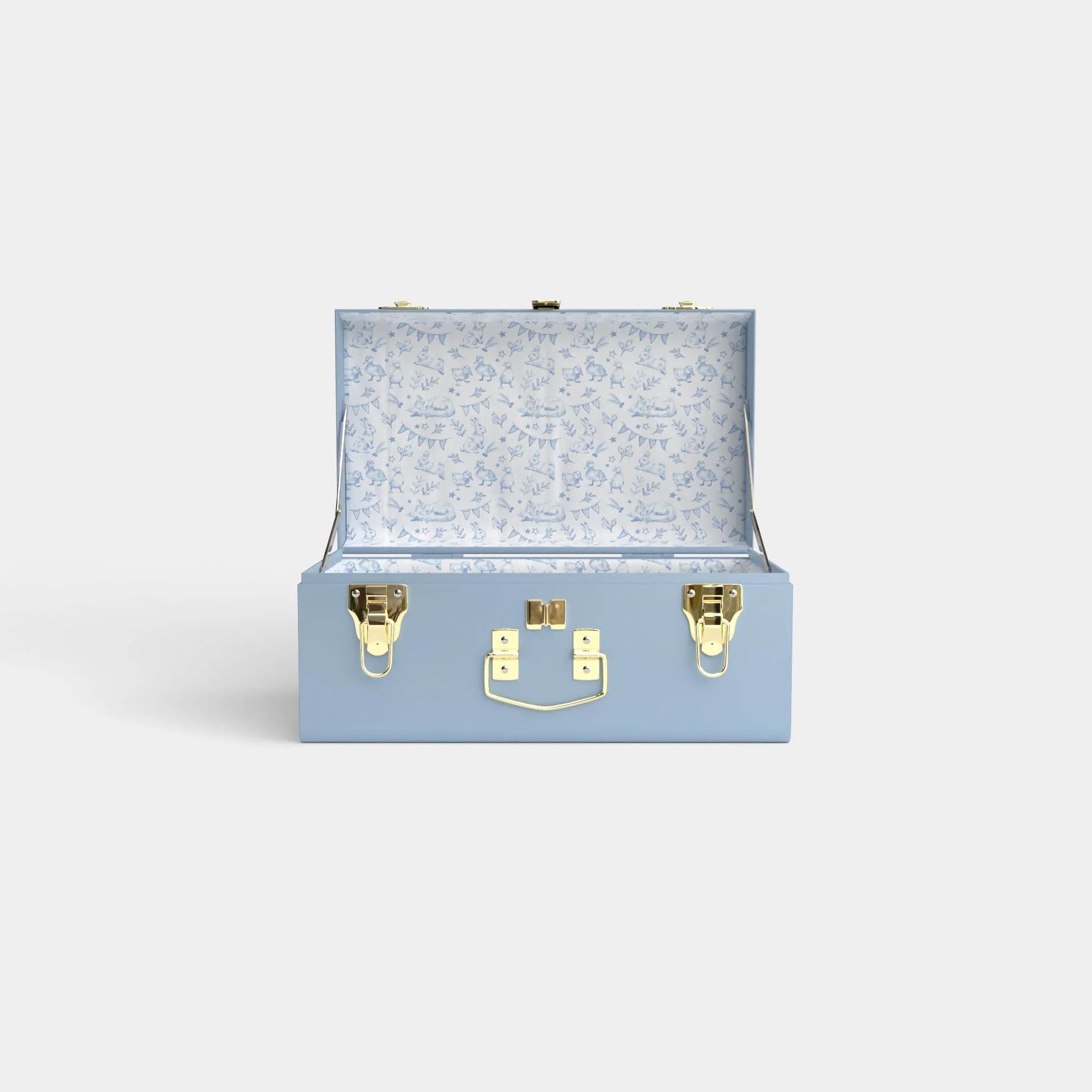 Warehouse Sale Light Blue Mini Trunk | Petite Keep, LLC