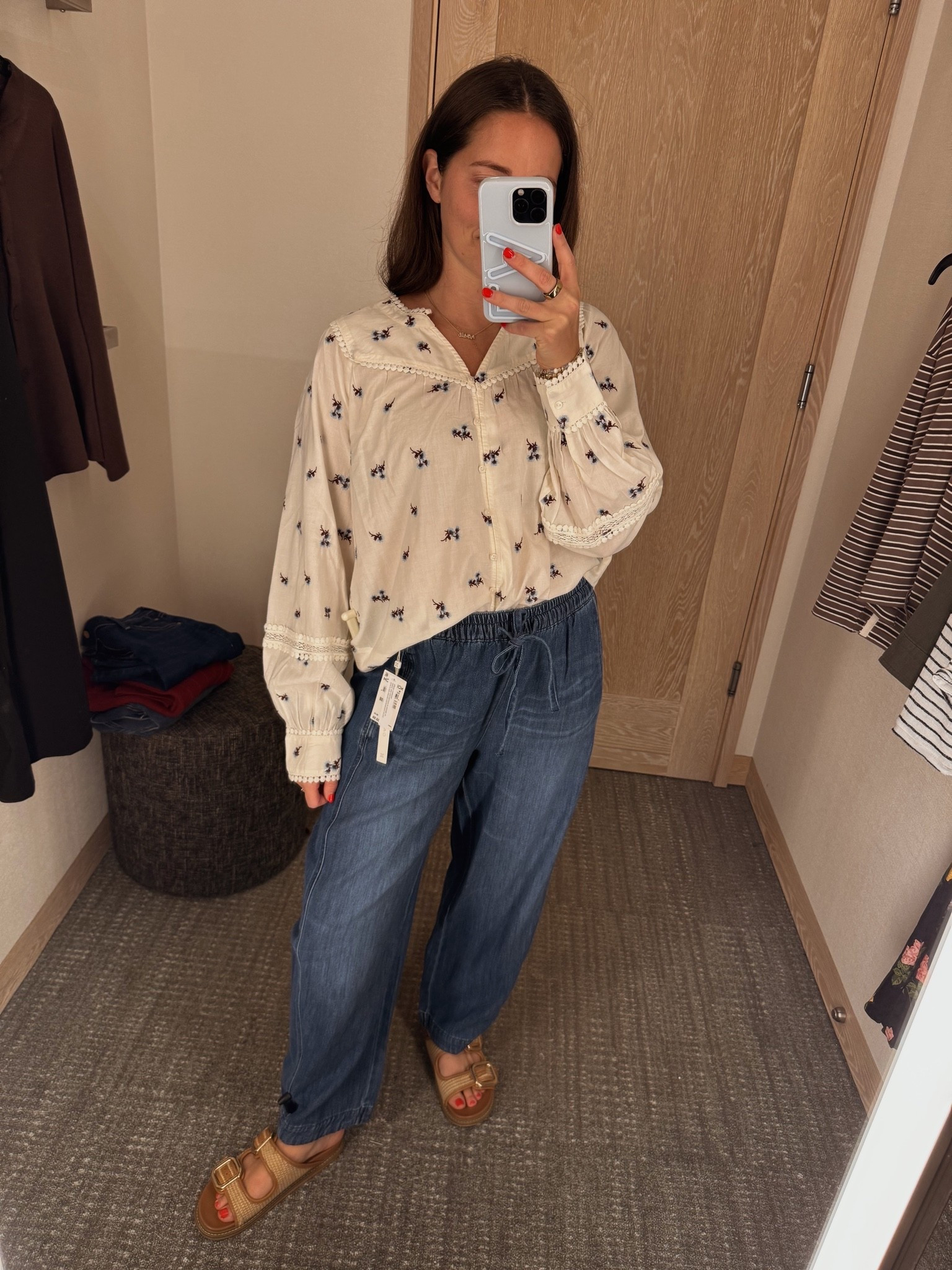 This top is on sale!  It’s so pretty 

Wearing size small 
Medium in pants

#LTKSaleAlert