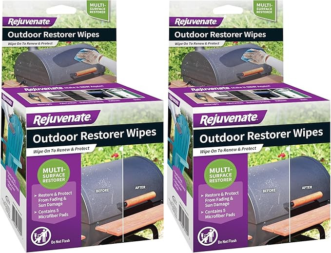 Rejuvenate Outdoor Restorer Wipes,Individually-Wrapped Pre-Saturated Microfiber Wipes Restore Fad... | Amazon (US)