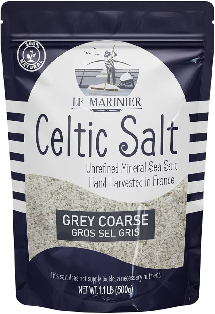 Le Marinier French Sea Salt Grey Coarse, 1.1lb - 18oz. Mineral Rich 100% Natural and Unrefined Se... | Amazon (US)