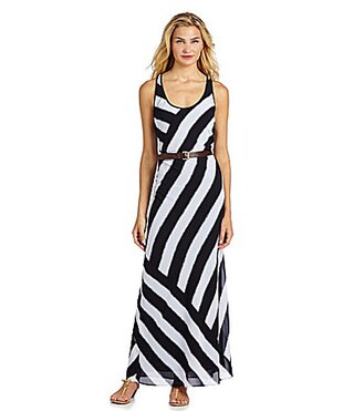 MICHAEL Michael Kors Striped Racerback Maxi Dress | Dillards Inc.