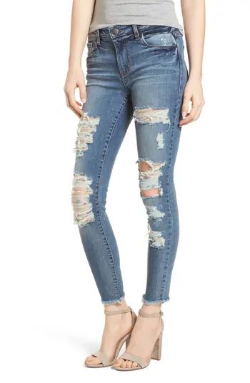 Women's Sts Blue Emma Fray Hem Ripped Ankle Jeans | Nordstrom