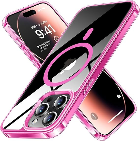 TORRAS Magnetic Clear for iPhone 15 Pro Max Case, [Compatible with MagSafe] [Not Yellowing & Mili... | Amazon (US)