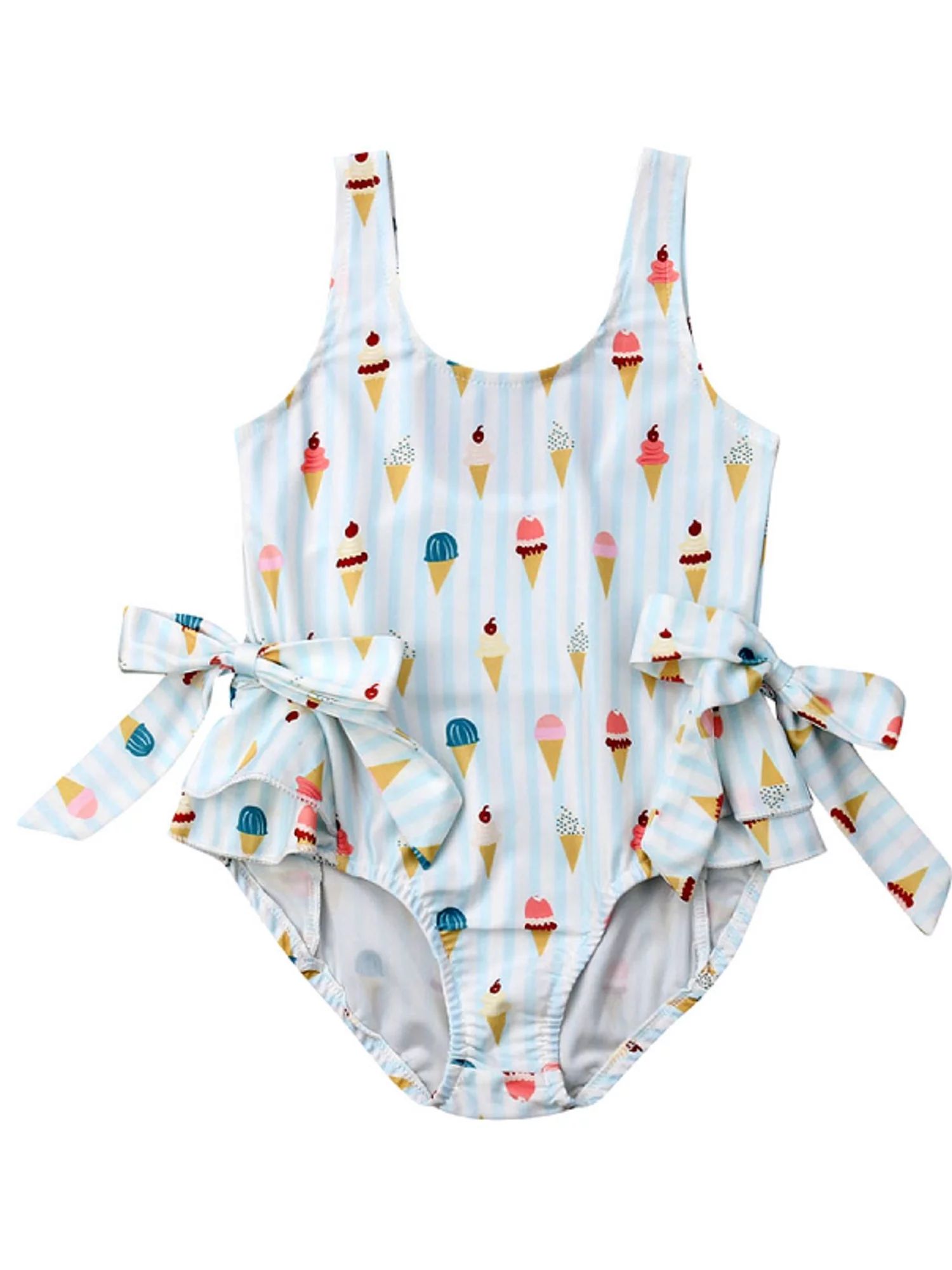 Toddler Kid Baby Girl Swimwear Ice Cream Bow Bikini Swimsuit Swimming Clothes Beach Bathing Suit | Walmart (US)