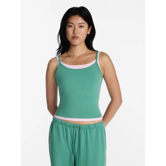 No Boundaries Sleepwear Double Cami, Women’s and Women’s Plus XXS-3X | Walmart (US)