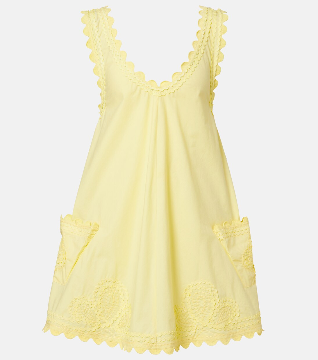 Embroidered cotton poplin minidress | Mytheresa (UK)