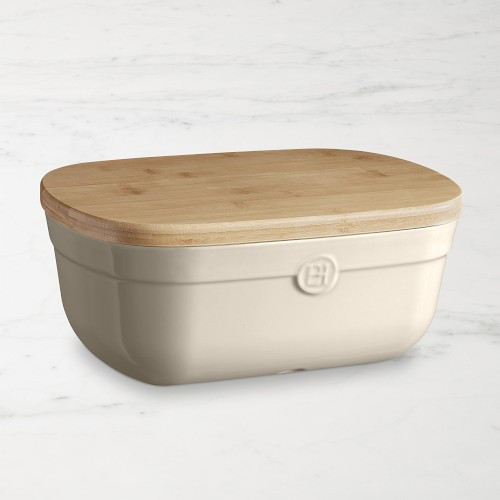 Emile Henry French Ceramic Bread Box, Clay | Williams-Sonoma
