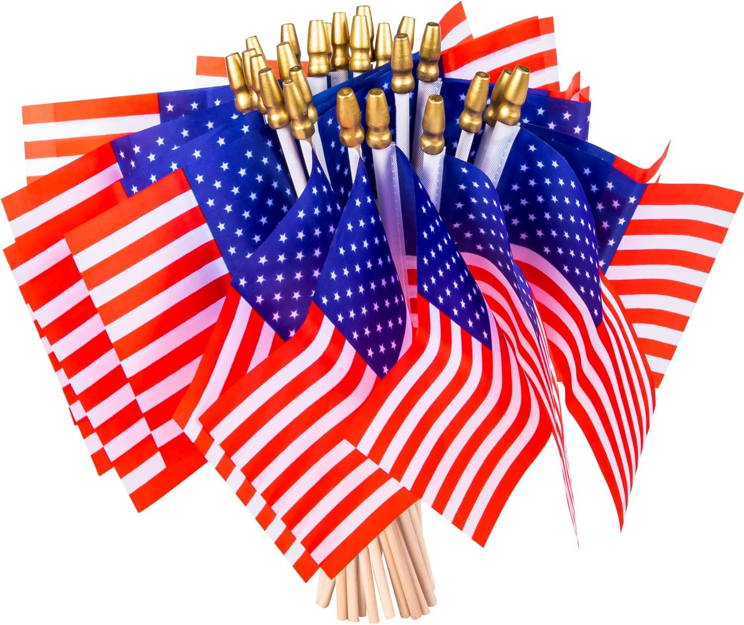 40 Pack Small American Flags on Stick 4*6 Inch Mini American Flags for 4th of July Decorations Me... | Amazon (US)