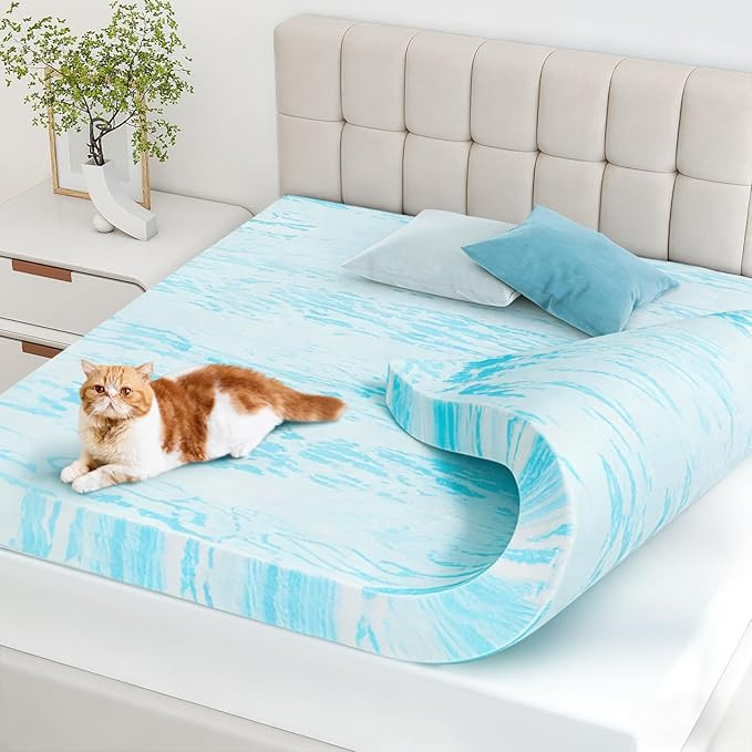 NEWBULIG Mattress Toppers Memory Foam Twin, 4 Inch Thick Bed Topper Pad Cooling Gel Infused Soft ... | Amazon (US)