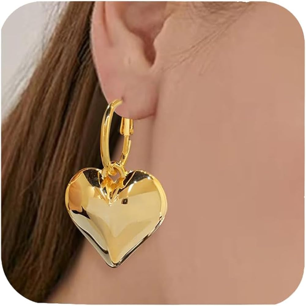 Gold Hoops Earrings for Women, 14K Gold Plated Chunky Twisted Rope Round Hoop Pearl Earring Trend... | Amazon (US)