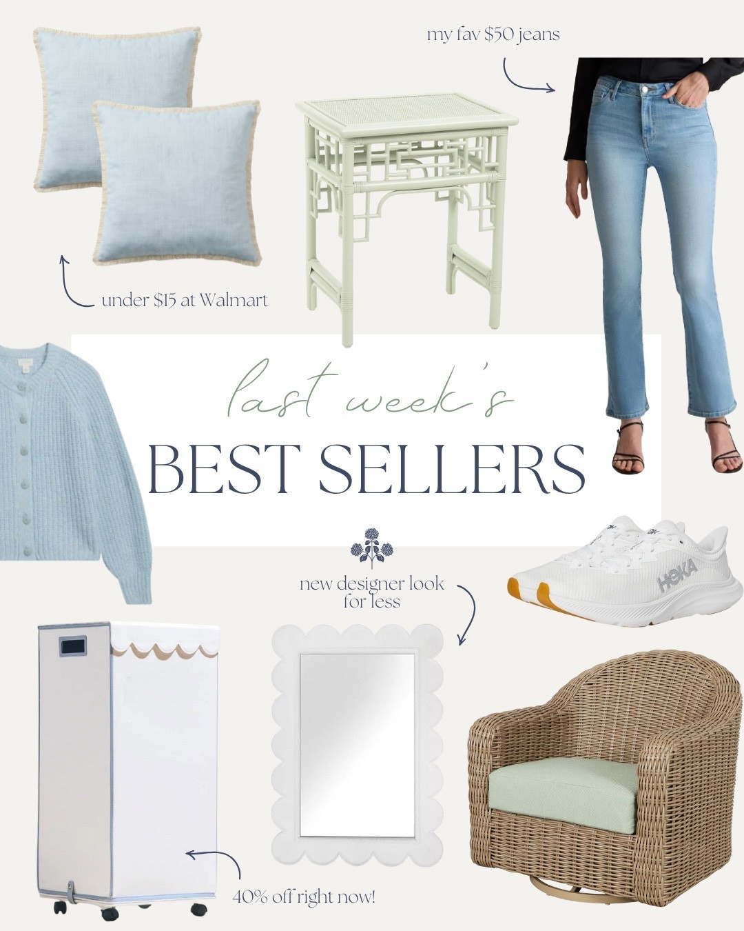 This is my favorite time of year to shop! So many good deals and pretty new arrivals 😍

Laundry basket, laundry hamper, laundry hamper with wheels, outdoor furniture, Walmart furniture, HOKA sale, blue cardigan, quince jeans, scallop mirror 

#LTKHome