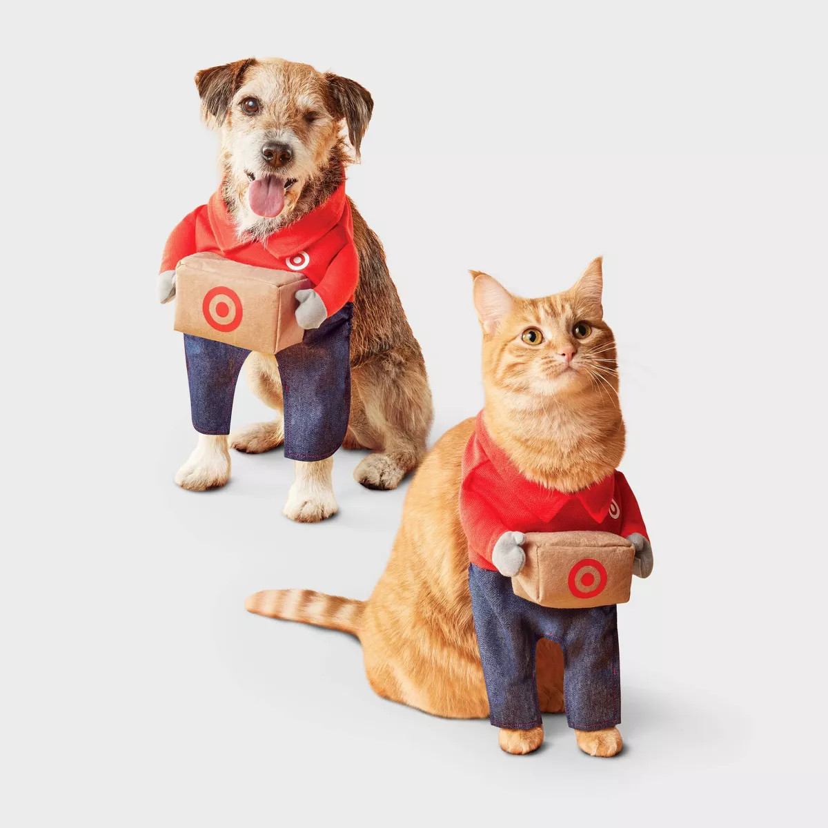 Target Team Member Jeans Dog and Cat Frontal Costume - Boots & Barkley™ Red | Target