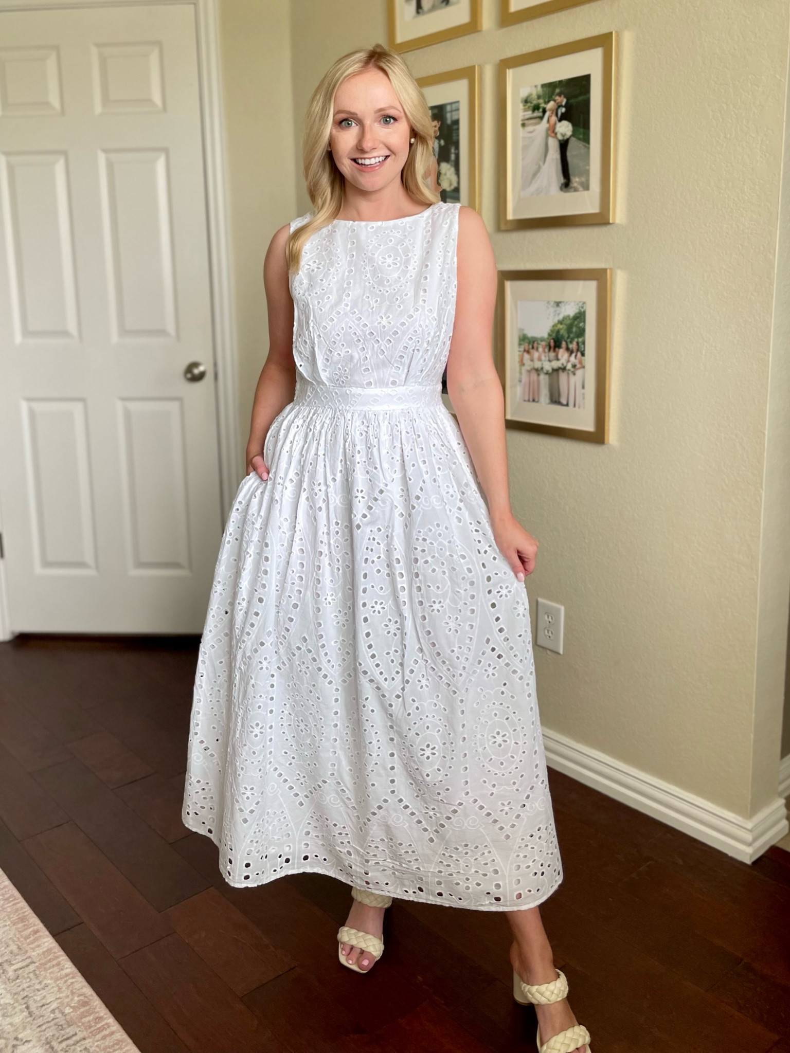 Wearing an XS, runs slightly large | white dress, eyelet dress, summer dress, graduation dress, sundress, bride, bride to be, midi dress, white eyelet dress 

#LTKunder50 #LTKSeasonal #LTKFind