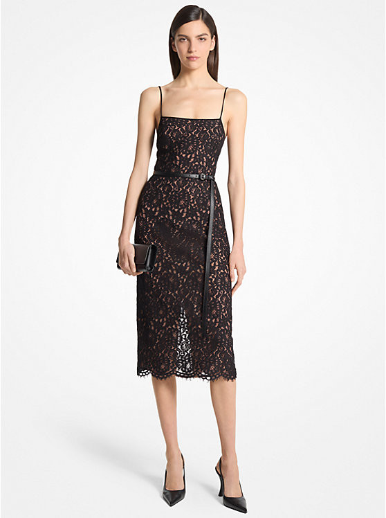 Corded Floral Lace Slip Dress | Michael Kors US