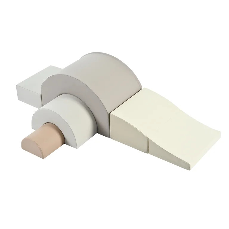 Euroco 5-Piece Climbing Toys for Toddlers,Soft Foam Climbing Blocks Set for Kids,PU Leather Gym C... | Walmart (US)