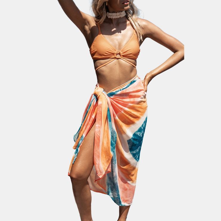 Women's Tie Dye Wash Cover-Up Sarong Bottom - Cupshe | Target