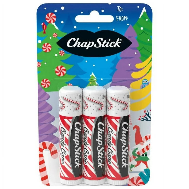 ChapStick Holiday Candy Cane Flavored Lip Balm, 0.15oz, 3 Pack | Walmart (US)