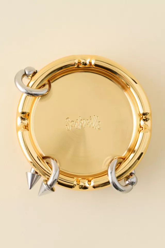 Sackville & Co. UO Exclusive Pierced Chrome Ashtray in Gold/Silver at Urban Outfitters | Urban Outfitters (US and RoW)