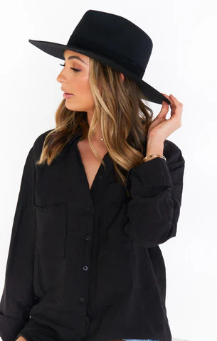 Lack of Color The Mirage Wide Brim Hat ~ Black | Show Me Your Mumu